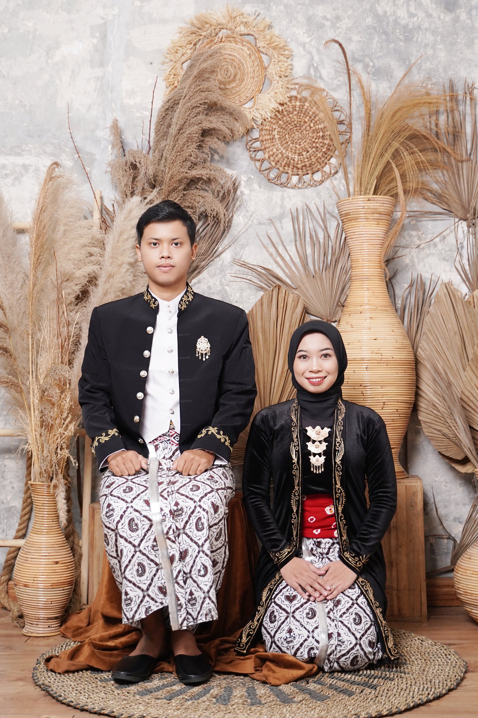 Couple in Traditional Wear 